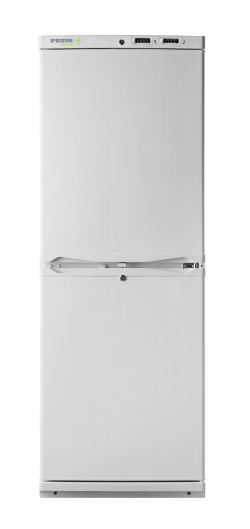 с металлическими дверцами верхней и нижней камер